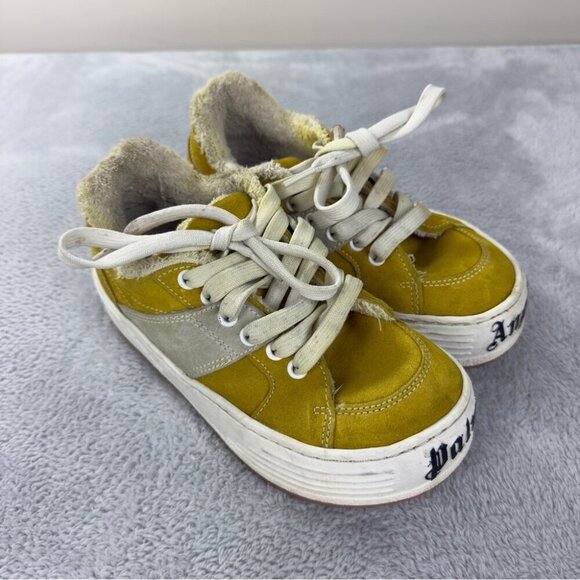 Palm Angels Snow Low Top Yellow Suede Chunky Sneakers Women's Sz 3 US/2 UK/36 EU - Picture 3 of 14